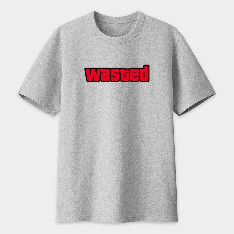 KUSO文字趣味梗美國棉T  GTA wasted 親子 情侶PS023 - 帽T/大學T - 棉．麻 灰色