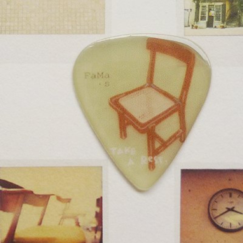 FaMa‧s Pick吉他彈片-暫歇，回憶的老椅子 - 項鍊 - 塑膠 綠色