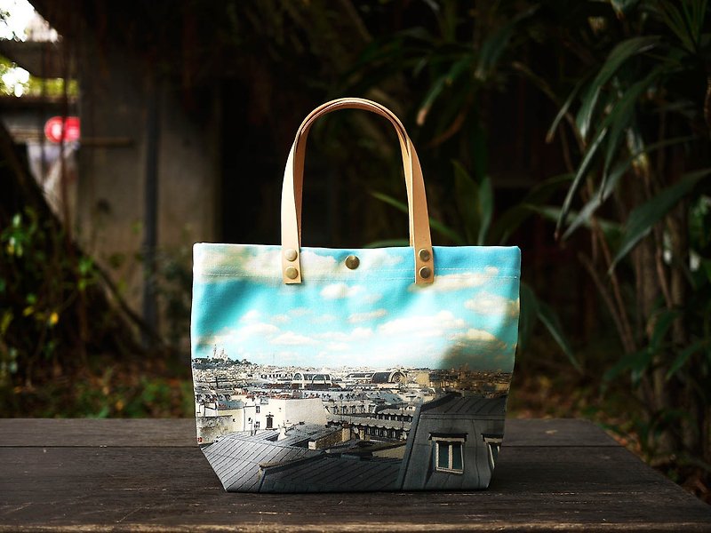 [Travel well] A4 twill canvas bag◆◇◆Roof◆◇◆ - Handbags & Totes - Other Materials Blue