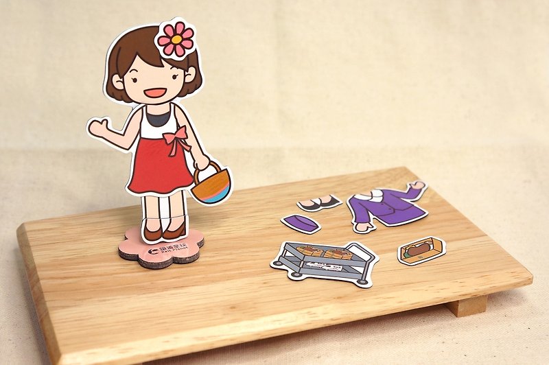 Railway Doll Dress Up Game (Magnetic Stickers)-Jasmine Car Crew - ของเล่นเด็ก - วัสดุอื่นๆ 