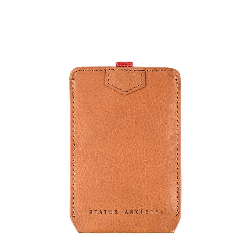 FRANKLIN Card Holder_Tan / Camel - ID & Badge Holders - Genuine Leather Brown