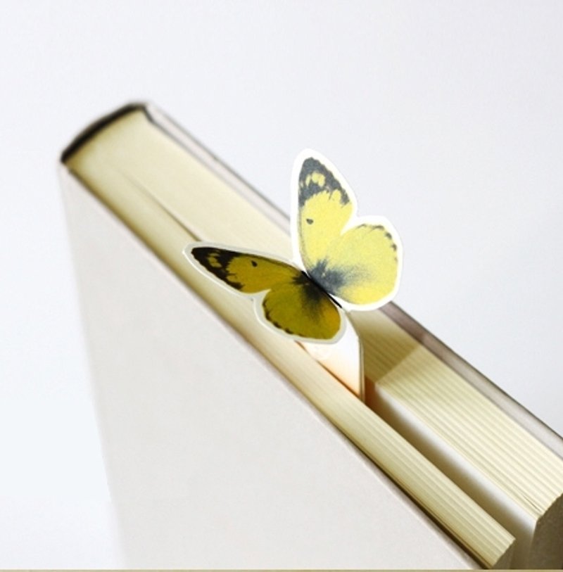 Dessin x Bookfriends- natural green living bookmark pen -Hope Butterfly, BZC32843 - สติกเกอร์ - กระดาษ สีเหลือง
