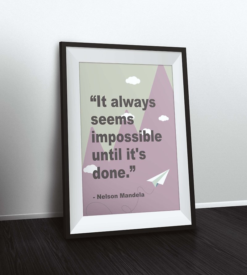 Inspire_Mandela_No Impossibility - โปสเตอร์ - กระดาษ สึชมพู