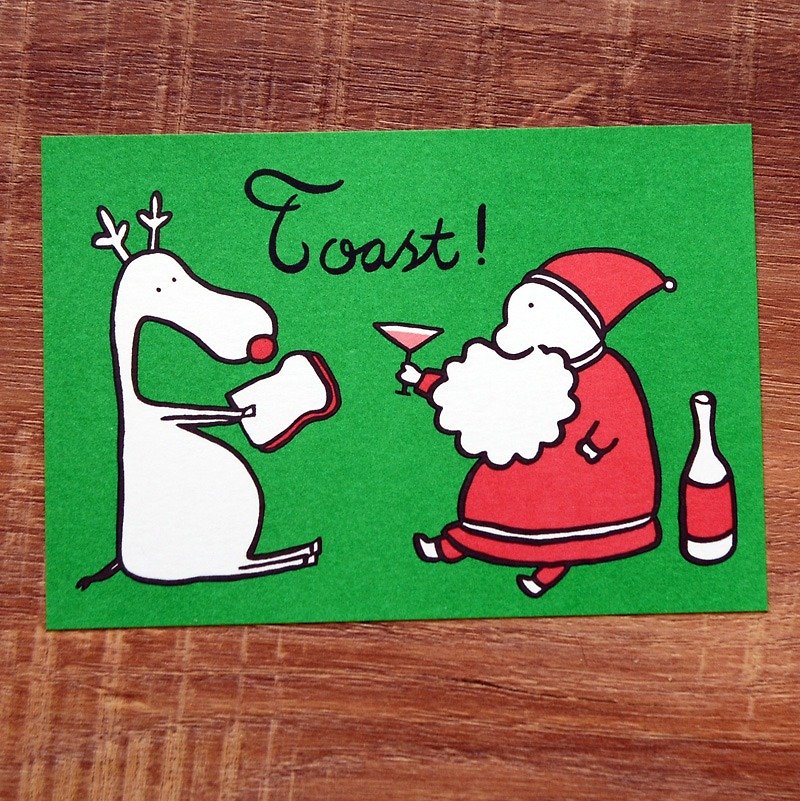 聖誕明信片2號(最後一張出清價！！） - 心意卡/卡片 - 紙 綠色