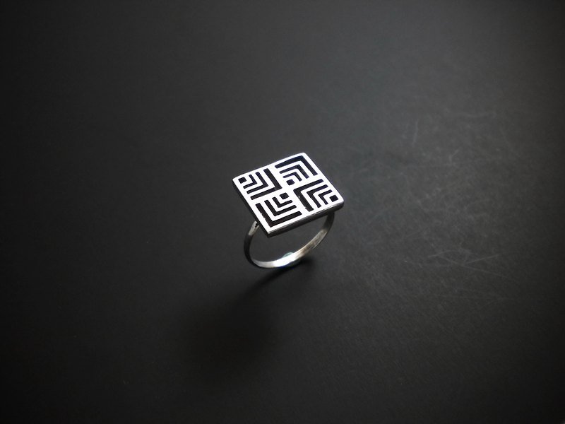 Modern Chinese style series New China Collection - Jin Jue Ring - แหวนทั่วไป - โลหะ ขาว