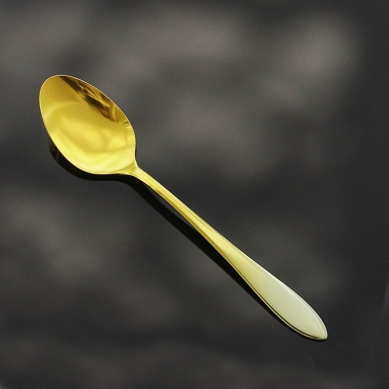 [Made in Japan Horie] Titanium Love Earth Series-Pure Titanium Antibacterial ECO Eco-friendly Table Spoon (gradient gold) - Cutlery & Flatware - Other Metals Gold
