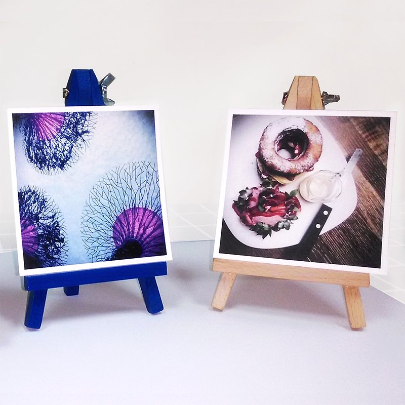 Good time color small easel (let photos or postcards have a happy home)-a set of 2 - ที่ตั้งบัตร - ไม้ 