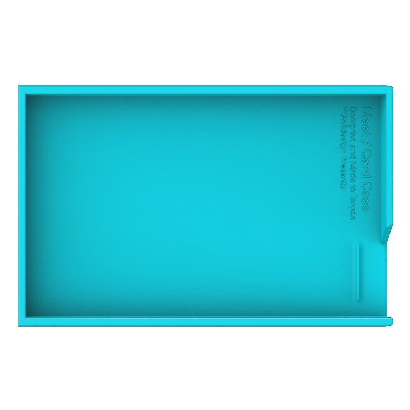 MEET+名片盒/下蓋 - 湖水藍 - 名片夾/名片盒 - 塑膠 藍色