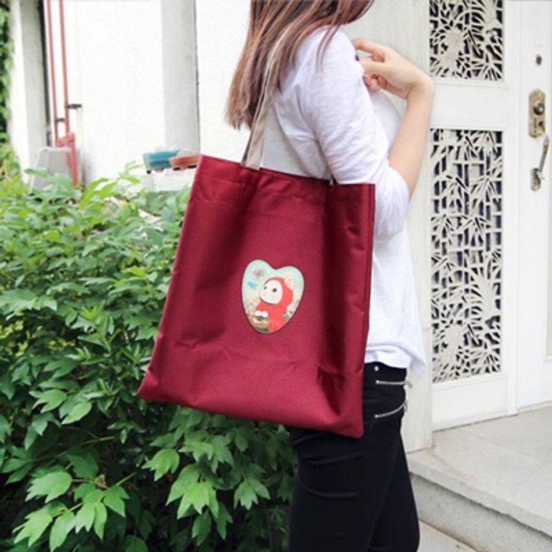 Jetoy, Sweet Cat Waterproof Tote Bag_Red hood (j1507501) - Handbags & Totes - Other Materials Multicolor