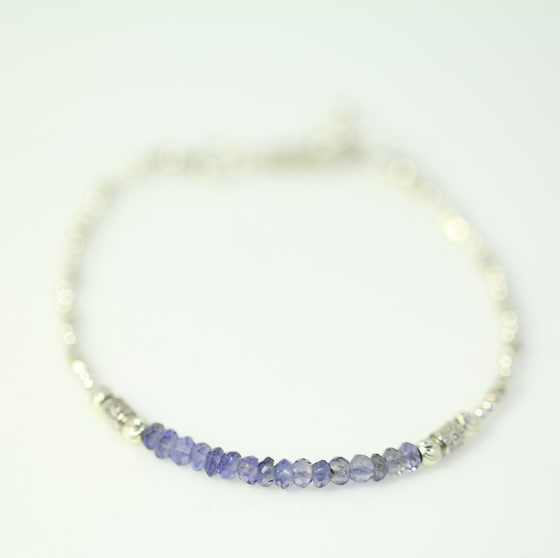 Galaxy Series ~ Cordierite 925 Sterling Silver Bracelet - Bracelets - Gemstone Blue