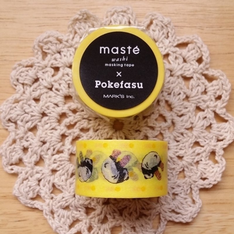 maste and paper tape COLLABO joint series【Pokefasu (MST-MKT23-YE)】 - Washi Tape - Paper Yellow