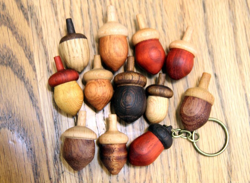 木作果實鑰匙圈專區 - 吊飾 - 木頭 多色