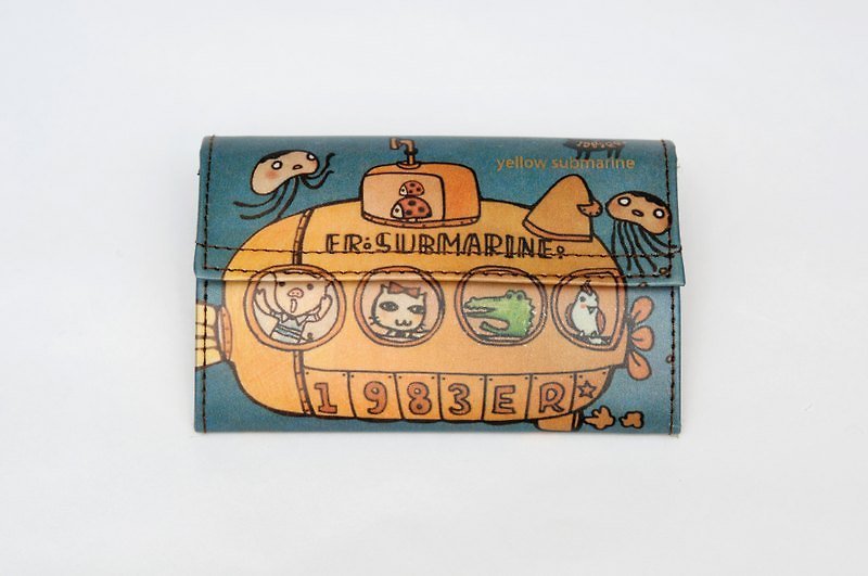 1983ER wrap - Hand-painted Series Yellow Submarine SUB - Wallets - Paper Blue