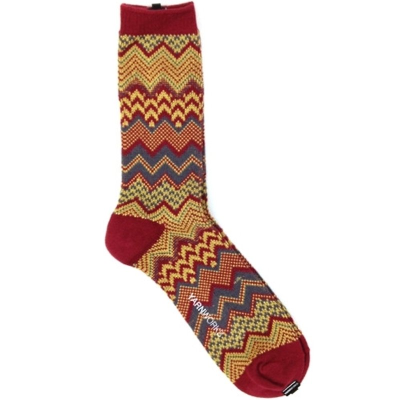 Girl apartment :: Korea socks brand YARN-WORKS- WORK # 5 retro psychedelic - Socks - Other Materials Multicolor