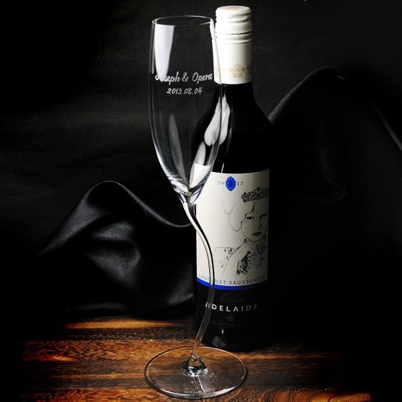 240cc【MSA】RONA Cassiopeia系列 香檳杯 無鉛水晶玻璃雕刻 酒杯刻字 婚禮香檳送禮 - 其他 - 玻璃 