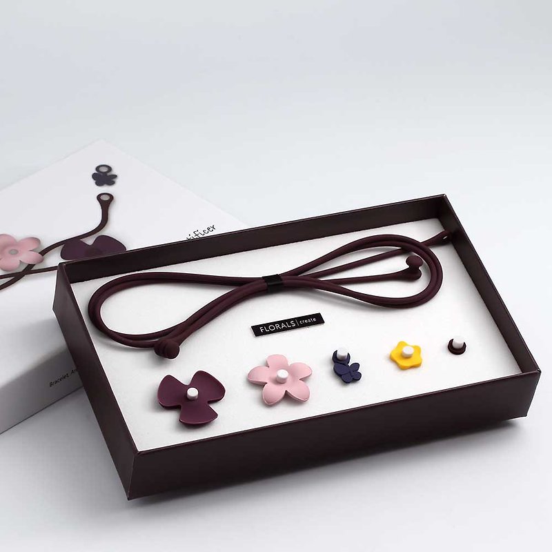 [Artificer] FLORALS creative jewelry (dream color) - Necklaces - Silicone Purple