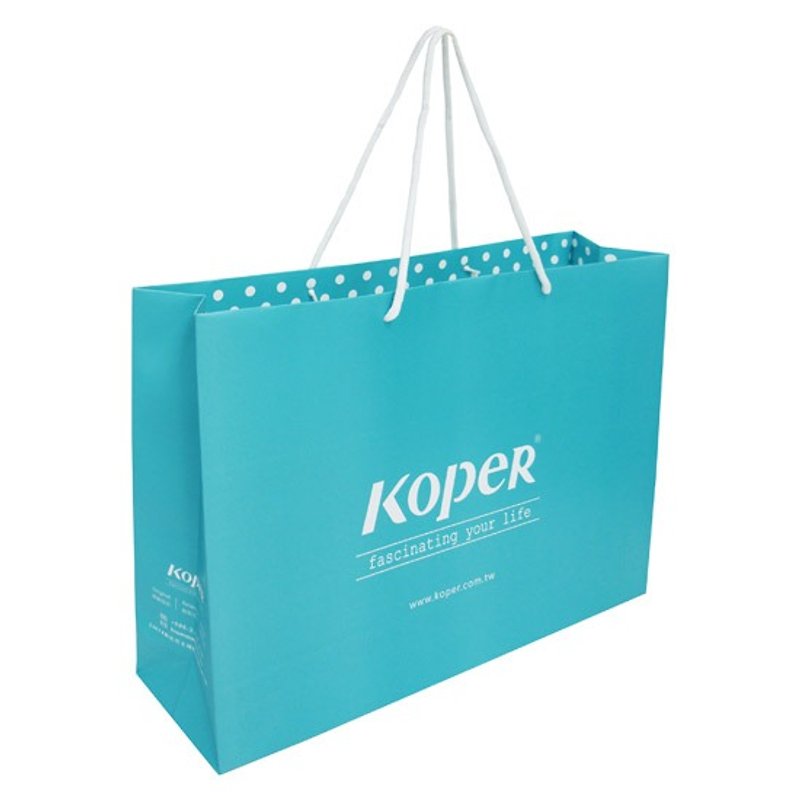 KOPER Brand Reusable Portable Paper Bag (MIT Taiwan Made) - Gift Wrapping & Boxes - Paper Blue