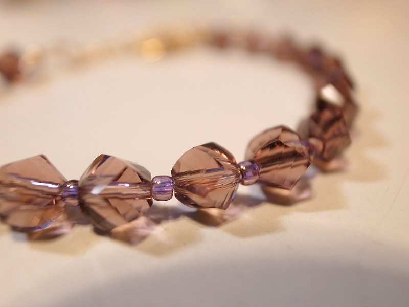 紫羅蘭水晶手鍊 - 手鍊/手環 - 其他材質 紫色