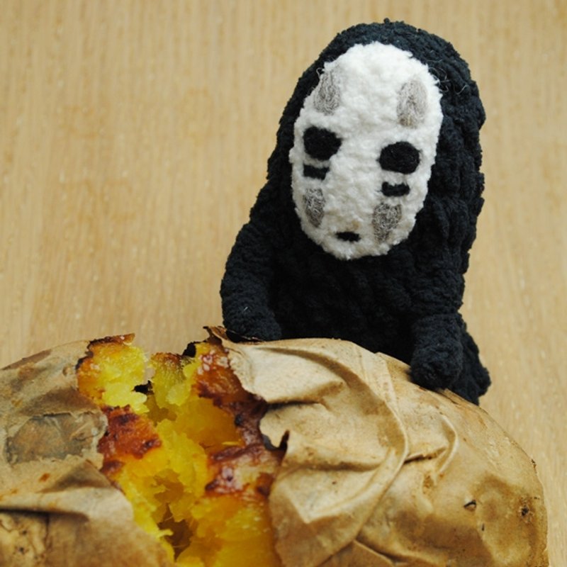 【霏娃手作】10cm 我不是無臉男不含地瓜 - Stuffed Dolls & Figurines - Other Materials Black