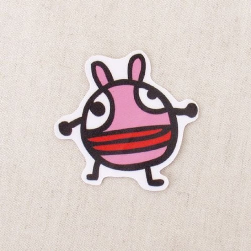 Funny stickers everywhere waterproof stickers - pink alien treasure - Stickers - Waterproof Material Pink