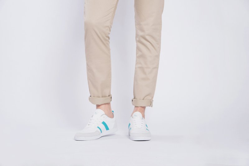 寶特瓶製休閒鞋  Opale休閒系列    天空藍    男生款 - 男休閒鞋 - 環保材質 白色