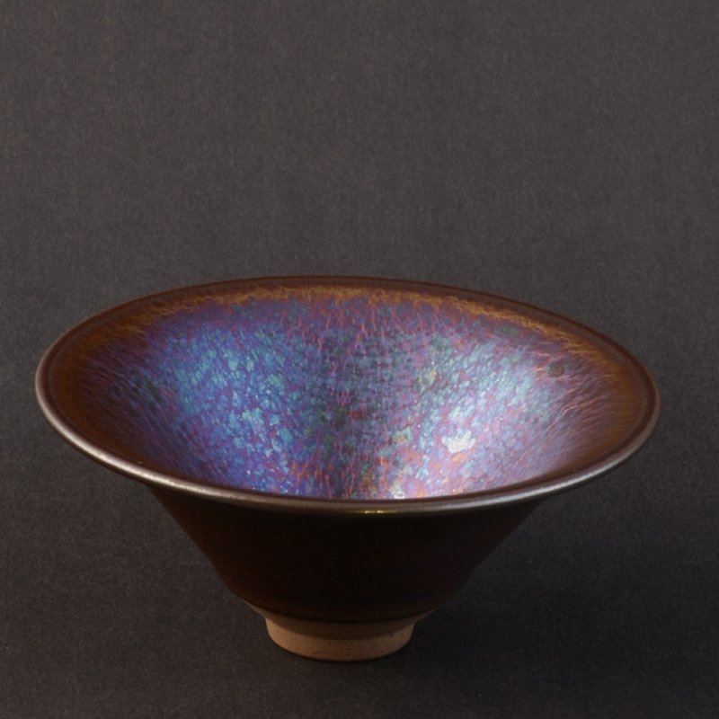 Yaobian purple gold Tianmu hand-drawn bamboo hat tea bowl [Strictly selected premium version] │Mother's Day gift box - ถ้วย - วัสดุอื่นๆ สีทอง
