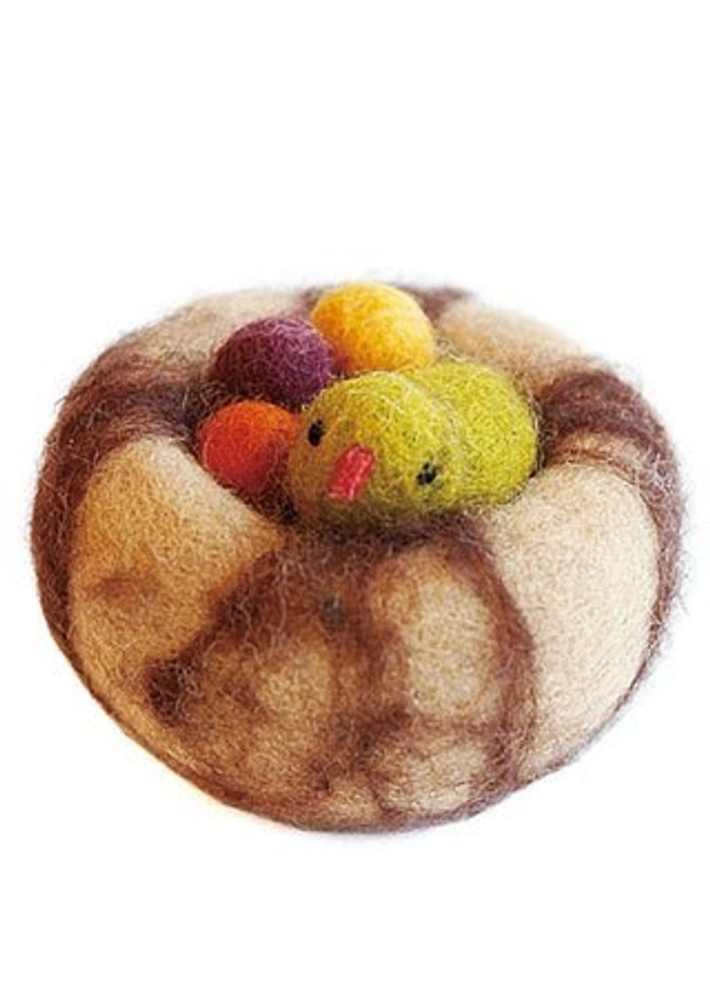 地球樹Fair trade&Eco-「羊毛氈」- 鳥巢 - ของวางตกแต่ง - ขนแกะ 