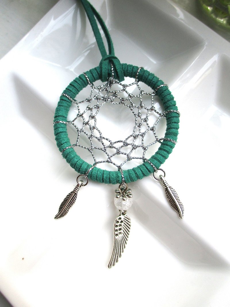 Little Kite-Dream Catcher Necklace-Earth Ear Green - Necklaces - Other Materials Green