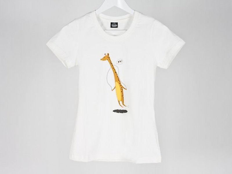 Giraffe Girl Skipping Rope Skipping - Women's T-Shirts - Cotton & Hemp 
