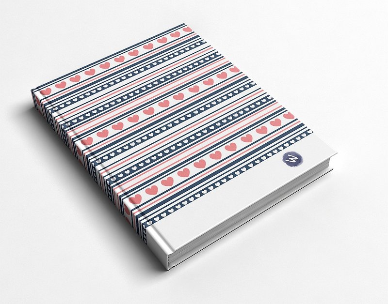 ☆ ° Rococo Strawberries WELKIN Handwork Handbook / Notebook / Handbook / Diary - Love Stripes - Notebooks & Journals - Paper Orange