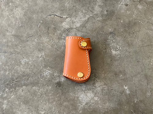 Mini5 leather craft life 【Mini5】手工縫線汽車鑰匙包/偉士牌鑰匙(棕)