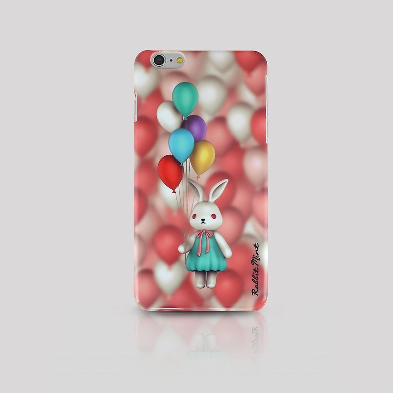 (Rabbit Mint) Mint Rabbit Phone Case - Bu Mali balloons Series Merry Boo - iPhone 6 Plus (M0009) - เคส/ซองมือถือ - พลาสติก สีแดง