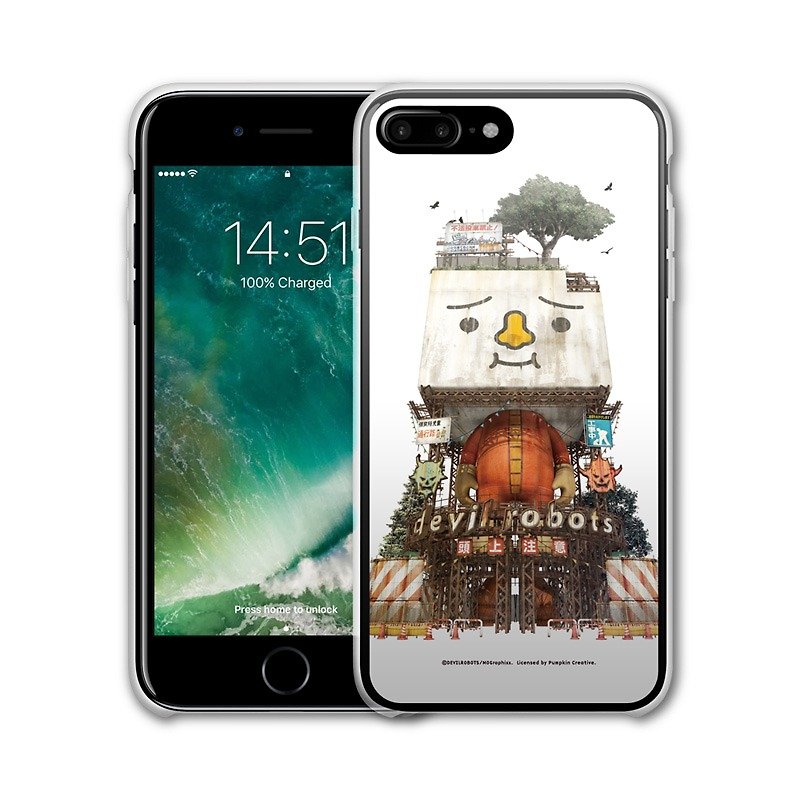 AppleWork iPhone 6/7/8 Plus Original Protective Case - Tofu Chariot PSIP-292 - Phone Cases - Plastic White