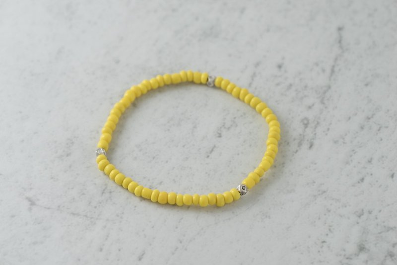 sunlight. Huang Liuli bracelets. Section b. Cutaway Silver beads - Bracelets - Other Materials Yellow