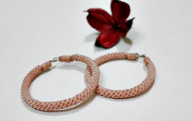 Thai silk wax line type <simple> (pair) // can choose color // Valentine's Day - - Bracelets - Wax Pink
