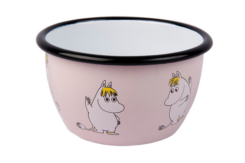 Moomin芬蘭嚕嚕米琺瑯碗 6dl (粉紅色) 情人節禮物 - 小碟/醬油碟 - 琺瑯 粉紅色