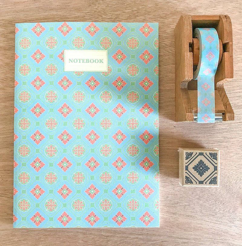 Floral NoteBook / Four Seasons series 【Spring, Concerto】 - สมุดบันทึก/สมุดปฏิทิน - กระดาษ สีน้ำเงิน