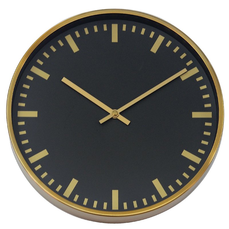 Tra-black gold clock (metal) - Clocks - Other Metals Black