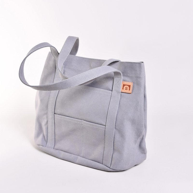 Side shoulder bag - Weekday gray blue - กระเป๋าแมสเซนเจอร์ - วัสดุอื่นๆ สีเทา