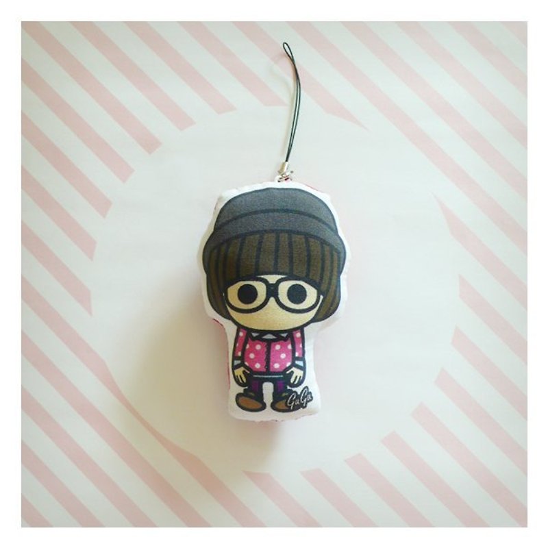 Good friend baby/strap. ((momo)) A little bit of knitting and then a hat/glasses - Charms - Other Materials Multicolor
