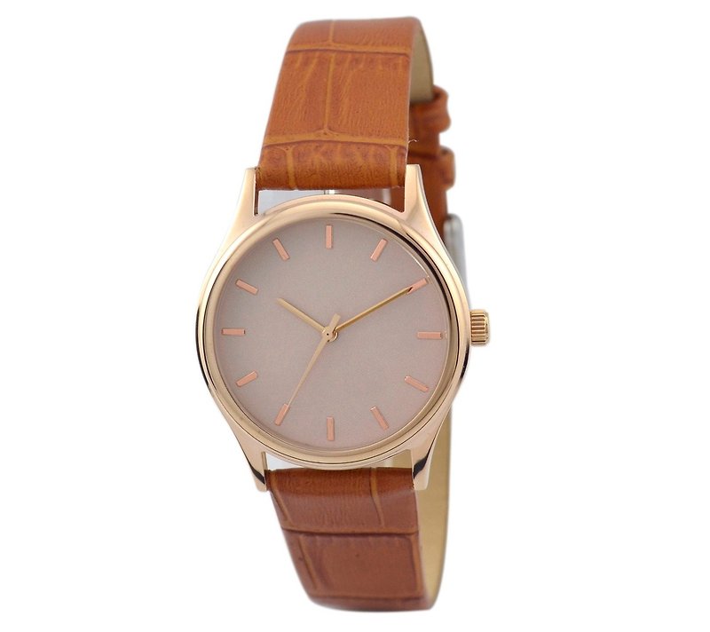 Ladies Rose Gold Watch Creamy Face I Free shipping - Women's Watches - Other Metals Khaki