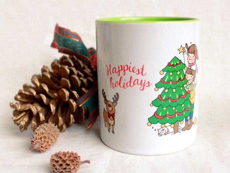 Still Yue Christmas/ Happy Holiday Mug◍Customized - แก้วมัค/แก้วกาแฟ - วัสดุอื่นๆ หลากหลายสี