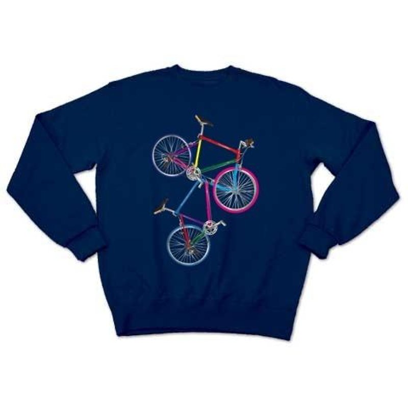 Color bicycle （sweat navy） - 男 T 恤 - 其他材質 