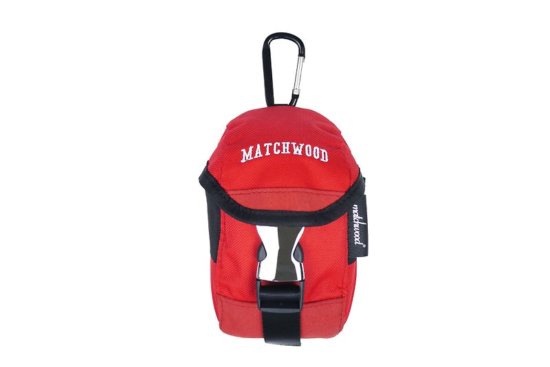 Matchwood design Matchwood Flash 600D waterproof mobile phone waist bag hanging waist bag with climbing hook red iPhone5/6 can be placed - อื่นๆ - วัสดุกันนำ้ 