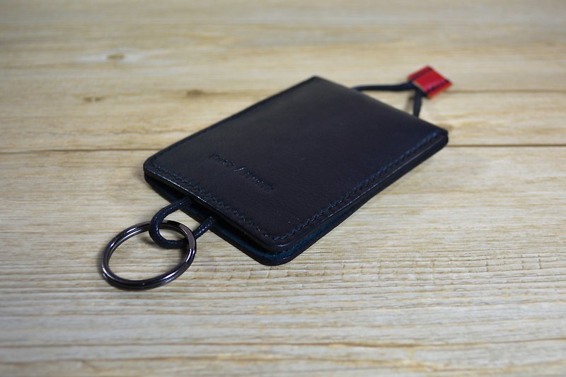 【kuo's artwork】 Hand stitched leather key holder - Keychains - Genuine Leather 