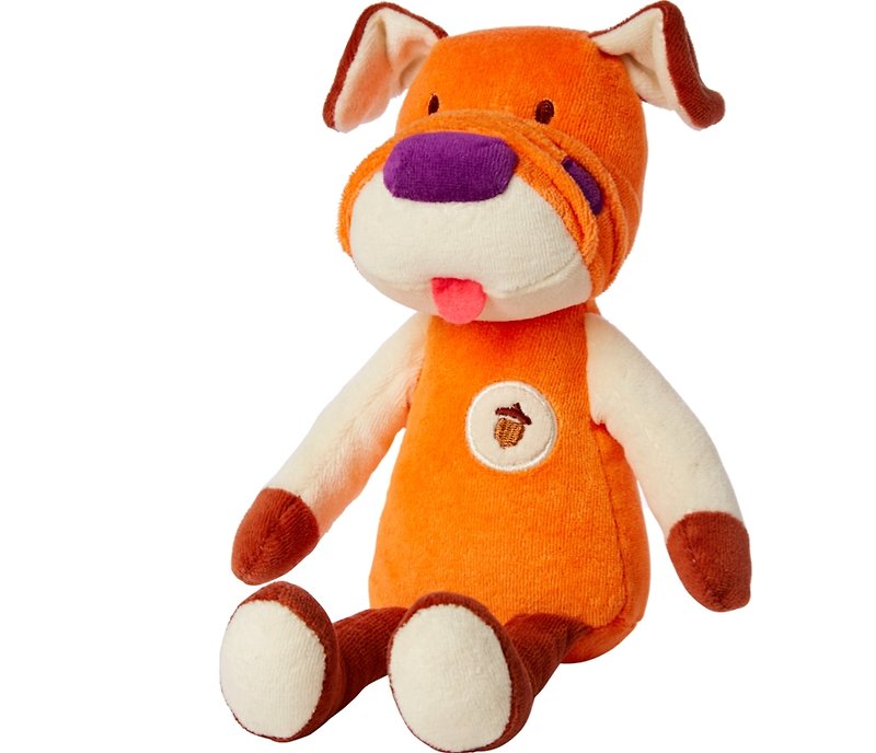 American MyNatural Plush Animal Natural Cotton Animal Doll-Orange Puppy - ของเล่นเด็ก - ผ้าฝ้าย/ผ้าลินิน สีส้ม