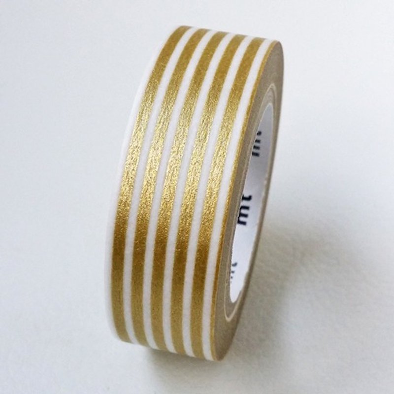 mt and paper tape Deco [horizontal stripes - Gold (MT01D322)] 2016SS - มาสกิ้งเทป - กระดาษ สีทอง