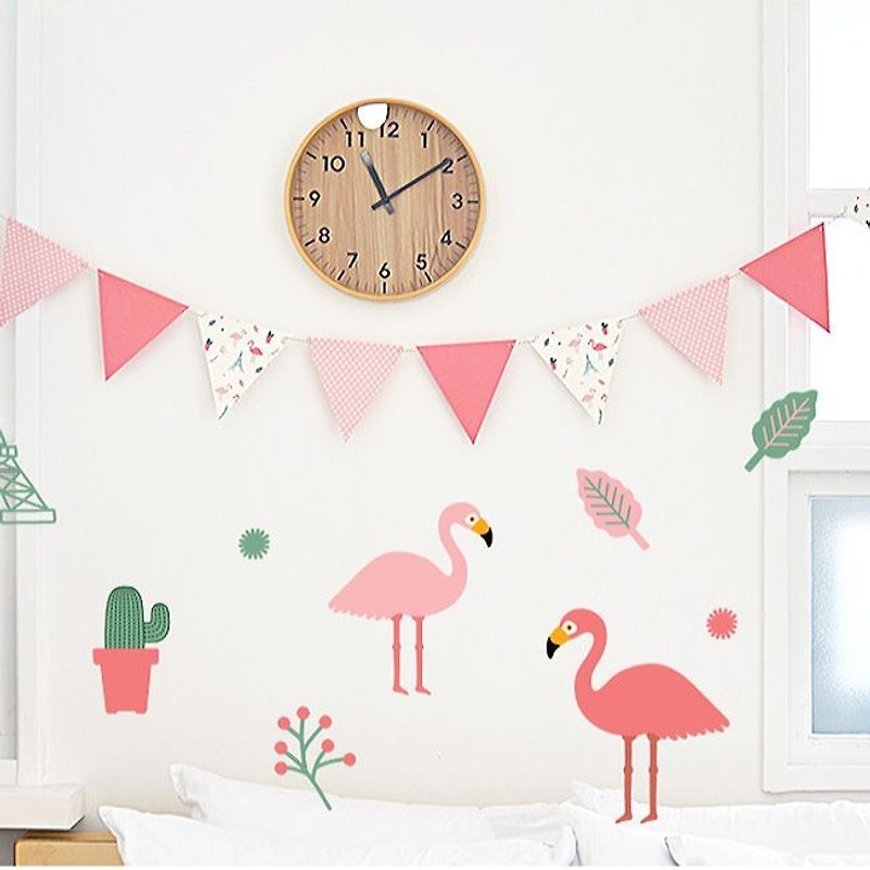 Dessin x Jamstudio-Jam happy party pennant Strap - Pink Flamingos, JSD79404 - Wall Décor - Paper Pink