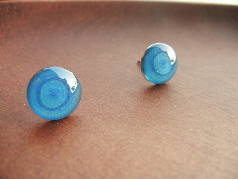 *coucoubird*blue water wave earrings - Earrings & Clip-ons - Other Metals Blue