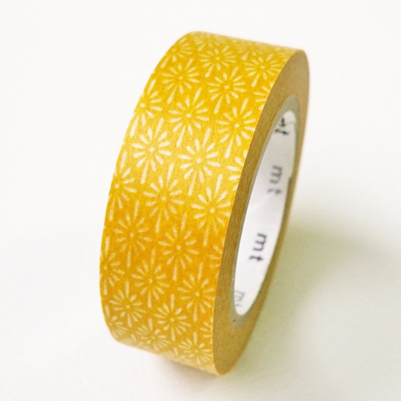 mt and paper tape wamon and grain [Hanabishi. Ju (MT01D280)] - Washi Tape - Paper Yellow